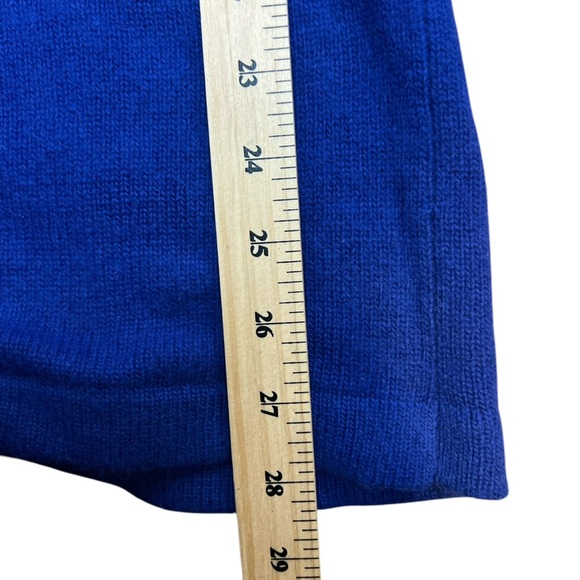 American Weekend Blue Lambswool Angora Rabbit Hair Sweater Women’s Size Large - Picture 6 of 12